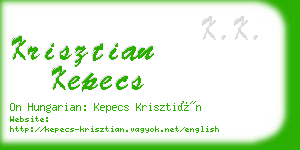 krisztian kepecs business card